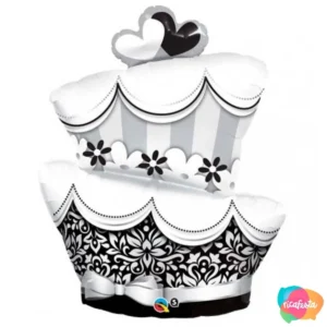 BALÃO METALIZADO BOLO CASAMENTO FABULO 41 POLEGADAS