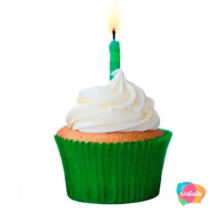 FORMINHA CUPCAKE GREASEPEL COM 45 UNID 5 CM VERDE ESCURO