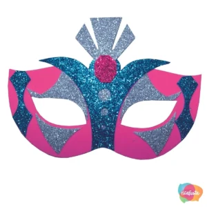 MASCARA CARNAVAL  ÚNICO ROSA CLARO