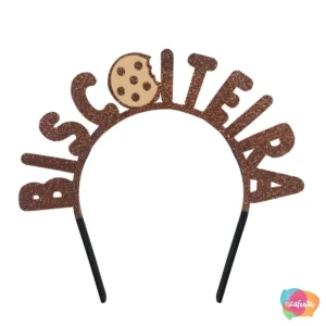 TIARA BISCOITEIRA 18 CM MARROM