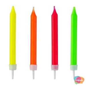 VELA MINI PALITO NEON  COLORIDO