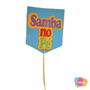 TOPO PARA BOLO SAMBA NO PÉ 26 CM COLORIDO