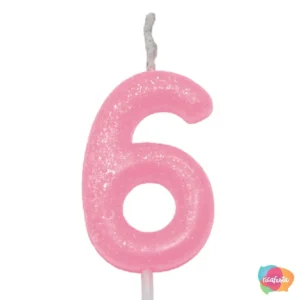 VELA CANDY COLOR N° 6 ROSA CLARO