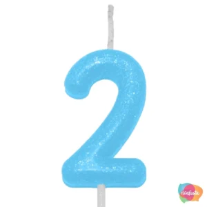VELA CANDY COLOR N° 2 AZUL CLARO