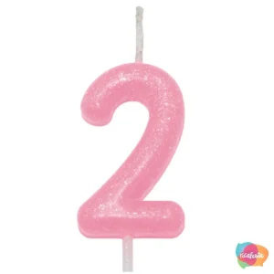 VELA CANDY COLOR N° 2 ROSA CLARO
