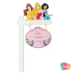 Plaquinha Mdf Princesas Disney Sortida