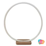 ARO DECORATIVO COM BASE  55 CM BRANCO