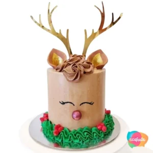 TOPO DE BOLO RENA 20 CM DOURADO