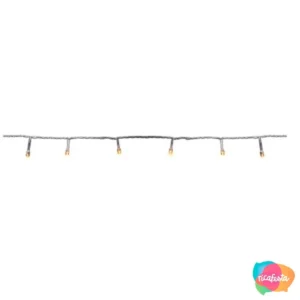 CORDÃO DE LED TRANSPARENTE COM 200 LEDS  10 MT BRANCO