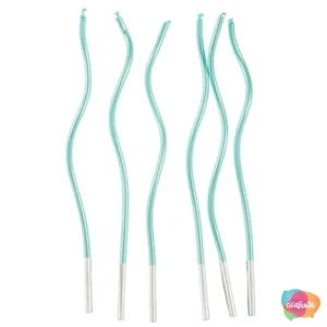 VELA ESPIRAL METALIZADA  17 CM VERDE CLARO