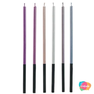 VELA PALITO METALIZADO TONS SORTIDOS COM 6 UNID  15 CM