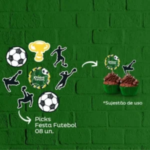 PICKS PARA DOCINHOS FESTA FUTEBOL 8 UN