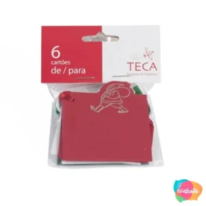 CARTÃO DE/PARA PAPAI NOEL COM 6 UNID 7 CM COLORIDO