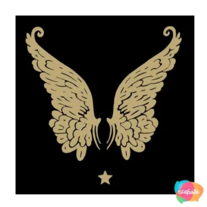 GUARDANAPO DE PAPEL WINGS 33 CM PRETO