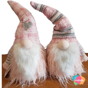 BONECO KRINGEL NATALINO 1 UNID 47 CM ROSA CLARO