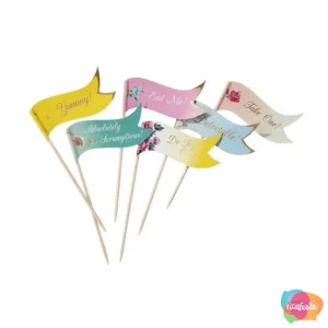 TOPO DE CUPCAKE COM 24 UNID COLORIDO