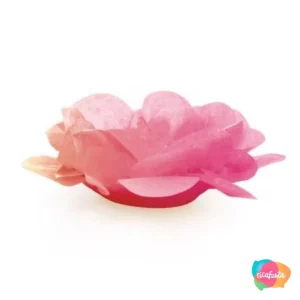 FORMINHA PARA DOCE ROSES FOLHAS DEGRADE COM 40 UNID ÚNICO ROSA CLARO