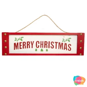 QUADRO DECORATIVO CHRISTMAS TREES 60 CM VERMELHO