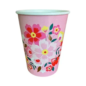 Copo de Papel Garden 8 Unid 180 Ml Rosa Claro