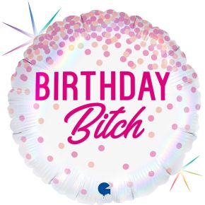 Balão Metalizado Birthday Bitch 18 Polegadas