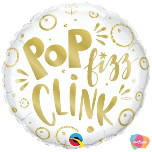 BALÃO POP FIZZ CLINK 46CM 18 POLEGADAS DOURADO