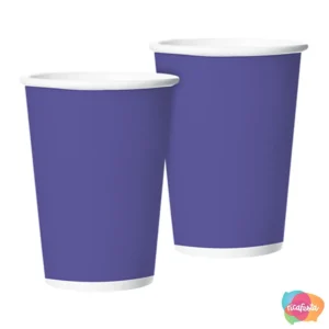 COPO DE PAPEL LISO COM 8 UN 180 ML VIOLETA
