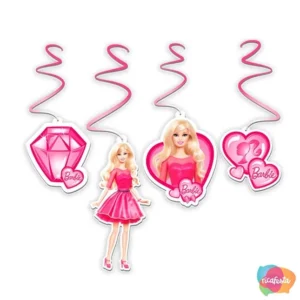 MOBILE ESPIRAL BARBIE CORE COM 4 UNID ÚNICO ROSA CLARO