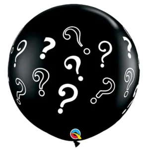 BALÃO CHÁ REVELAÇÃO ONIX 92CM 36 POLEGADAS PRETO