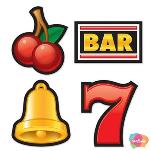 RECORTES CAÇA-NÍQUEL COM 4UNID 40 CM VERMELHO