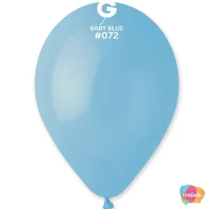 Balão Látex Gemar 30 cm Com 50 Unid 11 Polegadas Azul Bebê