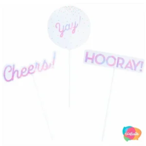 CENTRO DE MESA PAPEL NA VARETA IRIDESCENTE C/3