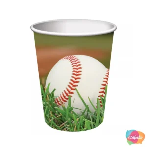 COPO DE PAPEL BEISEBOL COM 8 UNID 266 ML VERDE CLARO