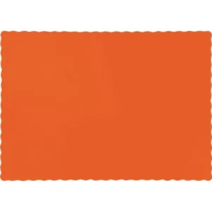 JOGO AMERICANO DE PAPEL DESCARTÁVEL 24X33CM  LARANJA
