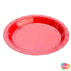PRATO DE PAPEL BIODEGRADÁVEL COM 10 UNID 18 CM ROSA CLARO
