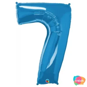 BALÃO N° 7 METALIZADO 86CM N° 7 AZUL ESCURO