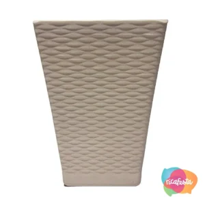 VASO QUADRADO BRANCO 13,8X13,8X20CM C/01UN ÚNICO BRANCO