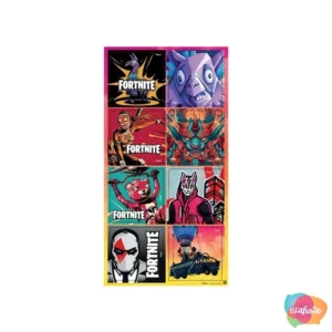 ADESIVO FORTNITE QUADRADO 24 UN VERMELHO