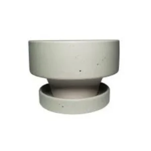 Vaso Cachepot Sand De Cerâmica 16x14 Cm Verde Claro