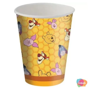 COPO DE PAPEL POOH COM 8 UNID 200 ML