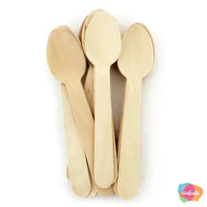Colher De Madeira Para Sobremesa 12 Cm Com 25 uNID