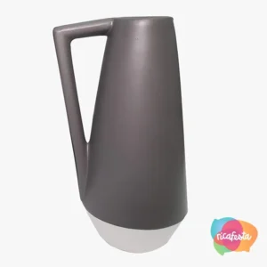 VASO DE CERAMICA ALL DARK 28.5CM ÚNICO PRATA / CINZA