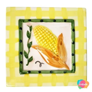 CERÂMICA PARA DECORAÇÃO (SORTIDOS) 15,5X15,5CM 15 CM AMARELO