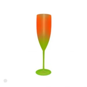 TAÇA DEGRADÊ CHAMPANHE VERDE/LARANJA NEON ÚNICO LARANJA