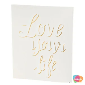 TELA QUADRO LOVE YOUR LIFE PARA PINTAR 40x50cm 40 CM BEGE / PALHA