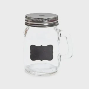 MASON JAR C/TAMPA ADESIVO AZUL 105x85x135mm