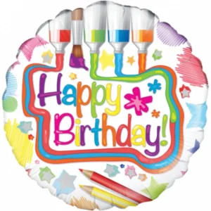 BALÃO METALIZADO HAPPY BIRTHDAY ARTE E TINTAS