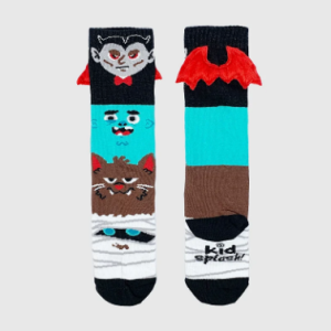 Meia 3/4 Esquadrao Halloween com Asa de Morcego 3D Tam 21/24