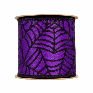 Fita Tecido Roxa Teia de Aranha 10 Mts
