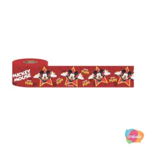 FITA DE CETIM DO MICKEY 4CMx5MT ÚNICO VERMELHO
