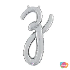 BALÃO LETRA Z 61CM 24 POLEGADAS PRATA / CINZA